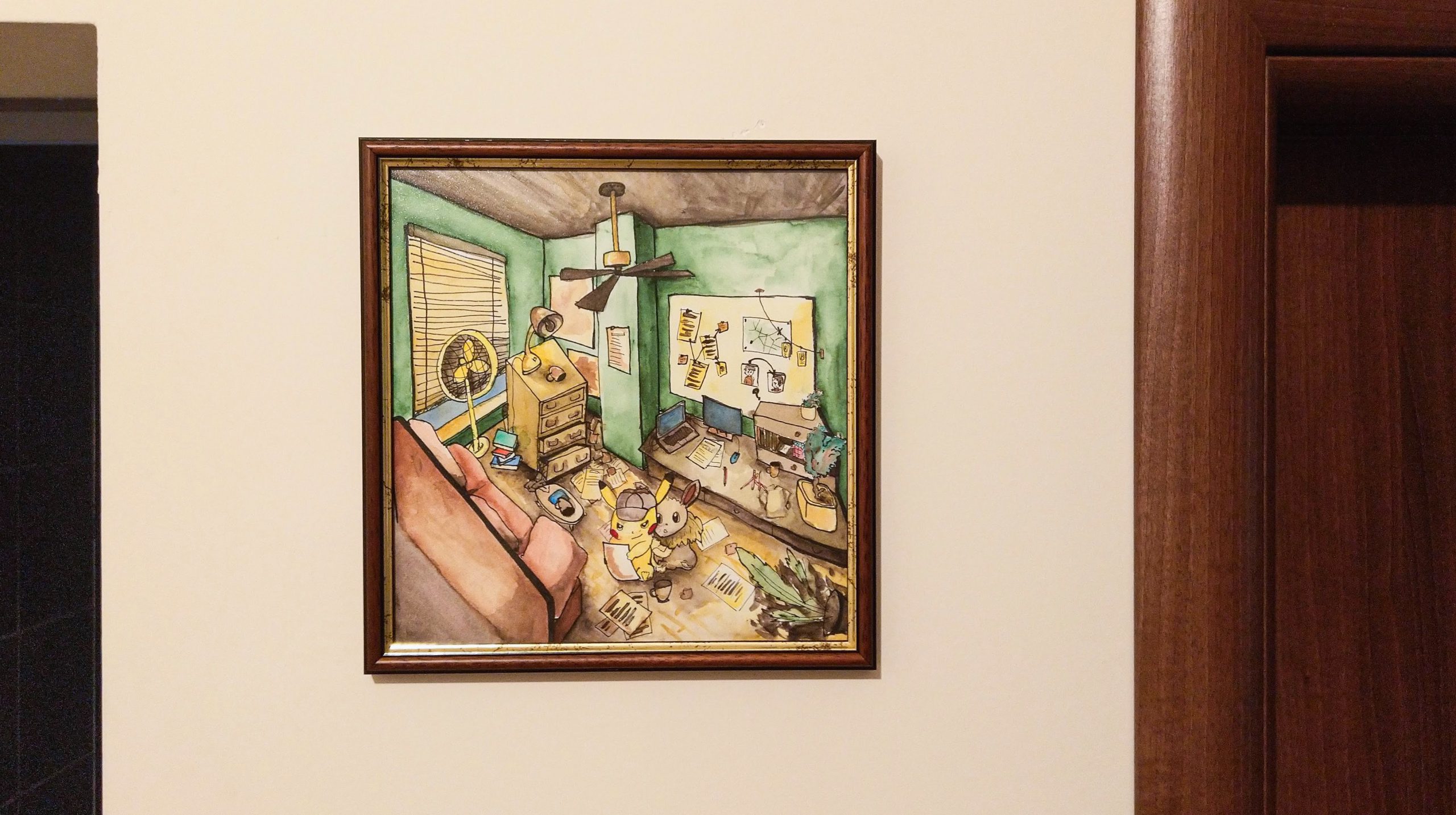 Detective Pikachu Artwork Framed