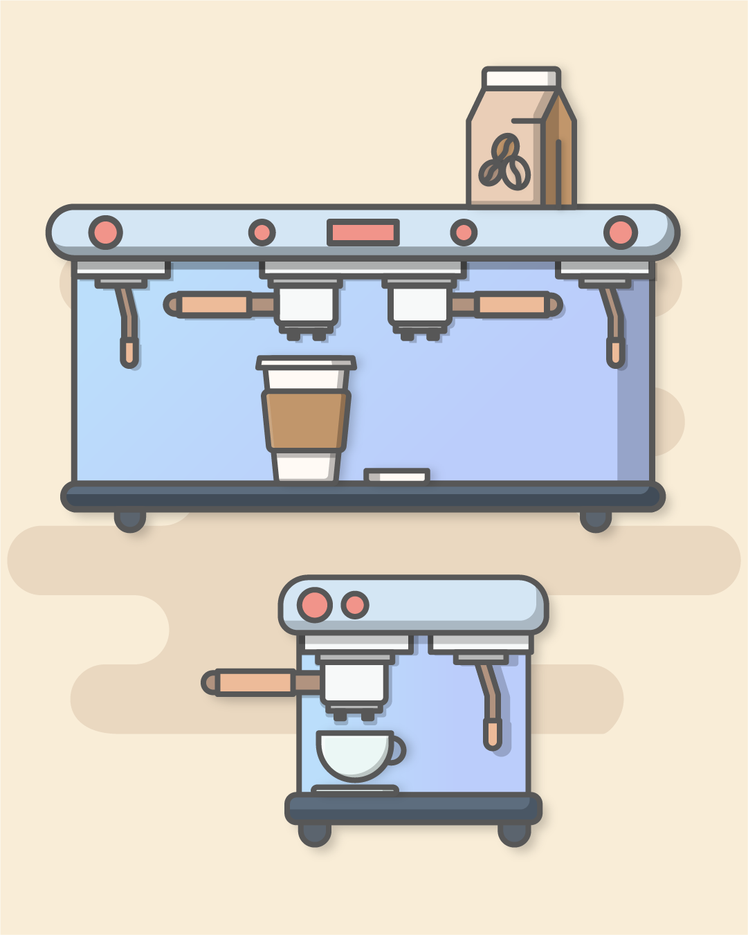 Coffee Illustrations Machines