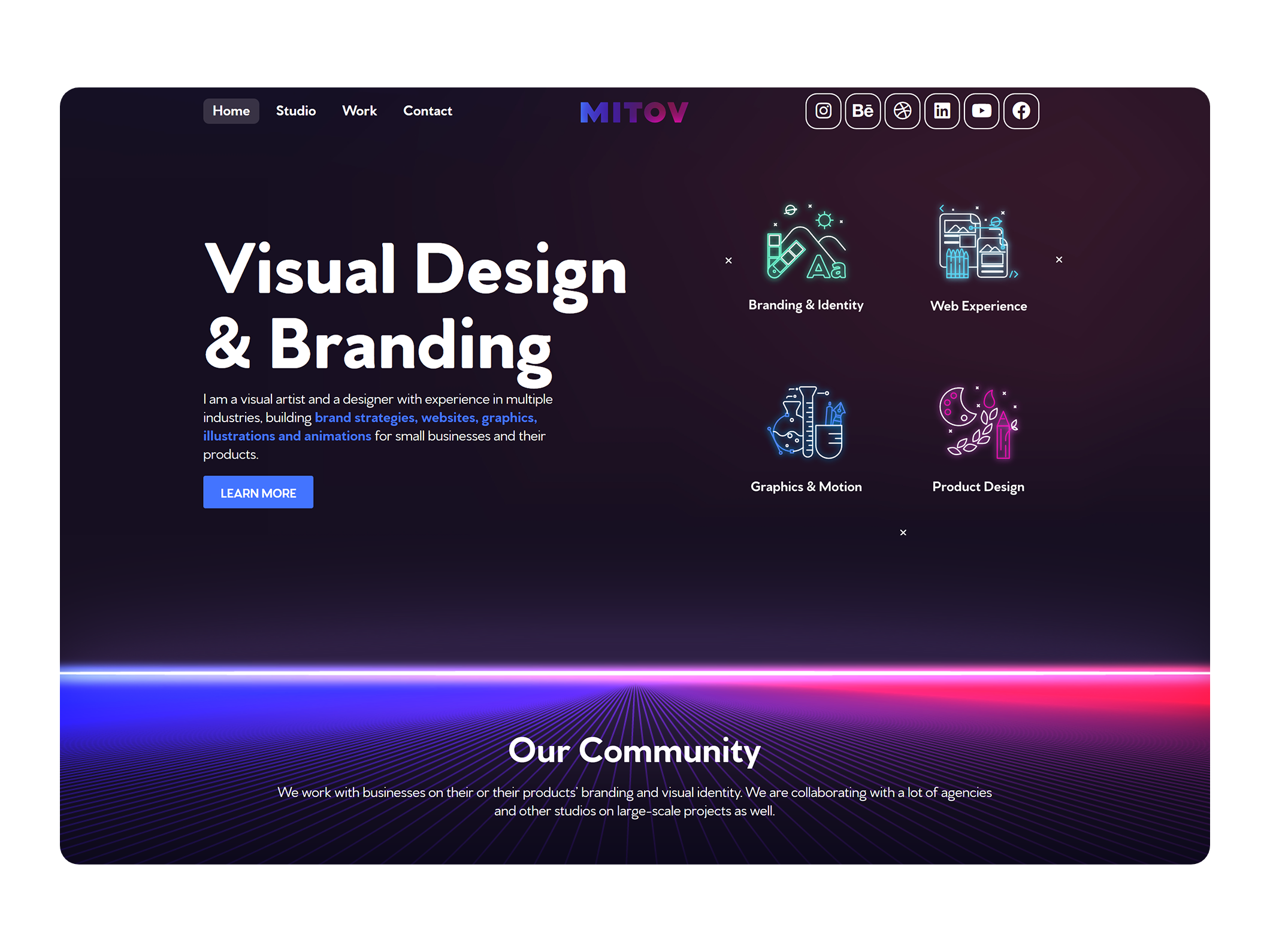 Mitov Studio Brand Website Home Cover