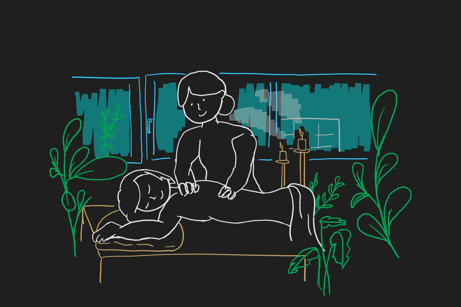 Massage Illustration Storyboard
